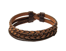 Bracelet en cuir tressé